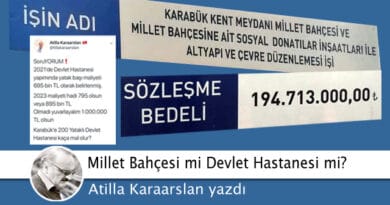 Karabük Devlet Hastanesi mi Millet Bahçesi mi?